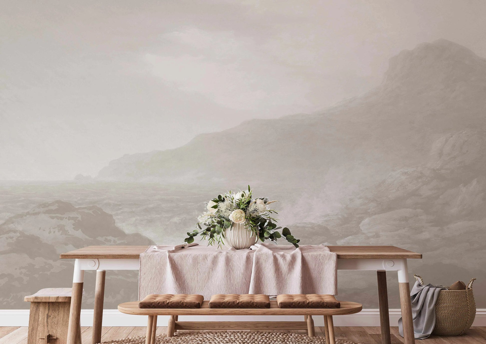 Stormy Coastline Wallpaper Mural from Olive et Oriel where you can shop wallpaper and artworks online