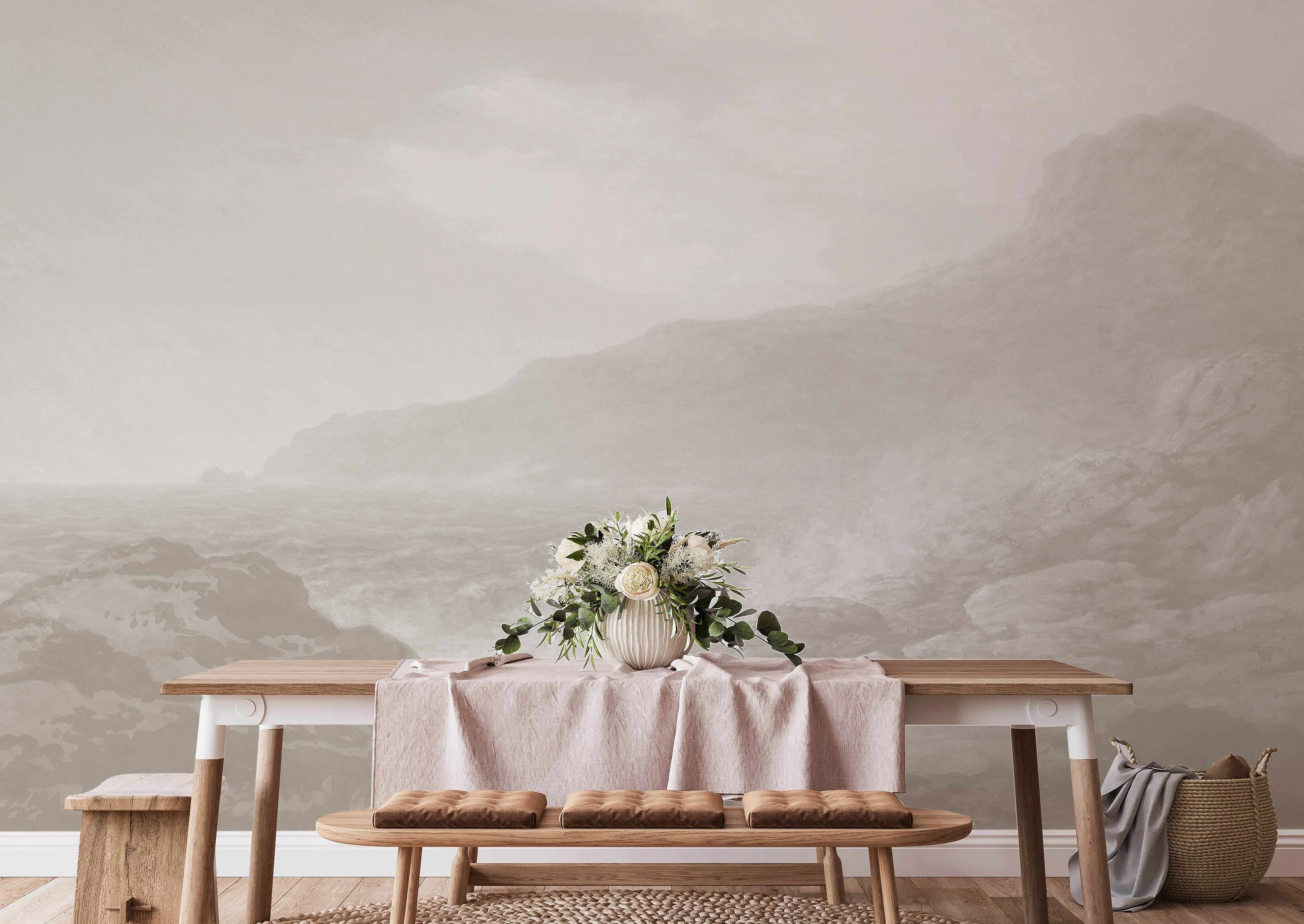 Stormy Coastline Wallpaper Mural from Olive et Oriel where you can shop wallpaper and artworks online