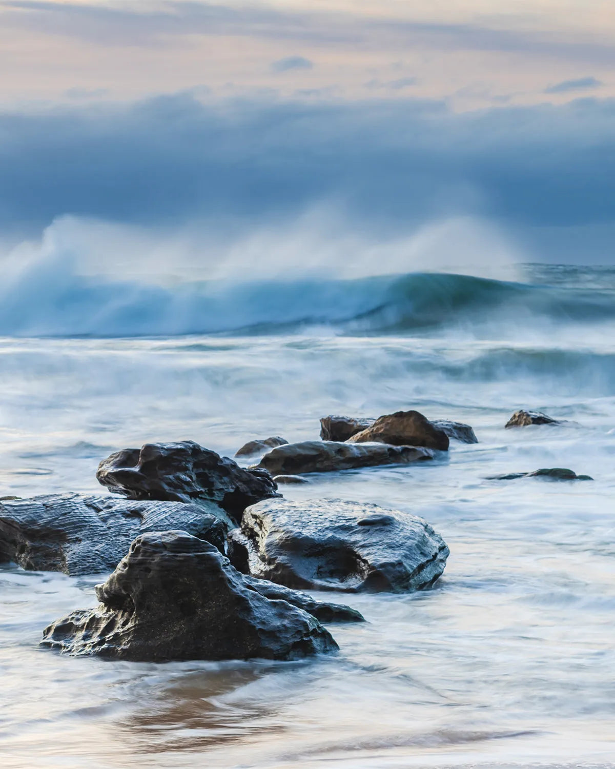 Stormy Seaside Photo Mural Wallpaper from Olive et Oriel where you can shop wallpaper and artworks online