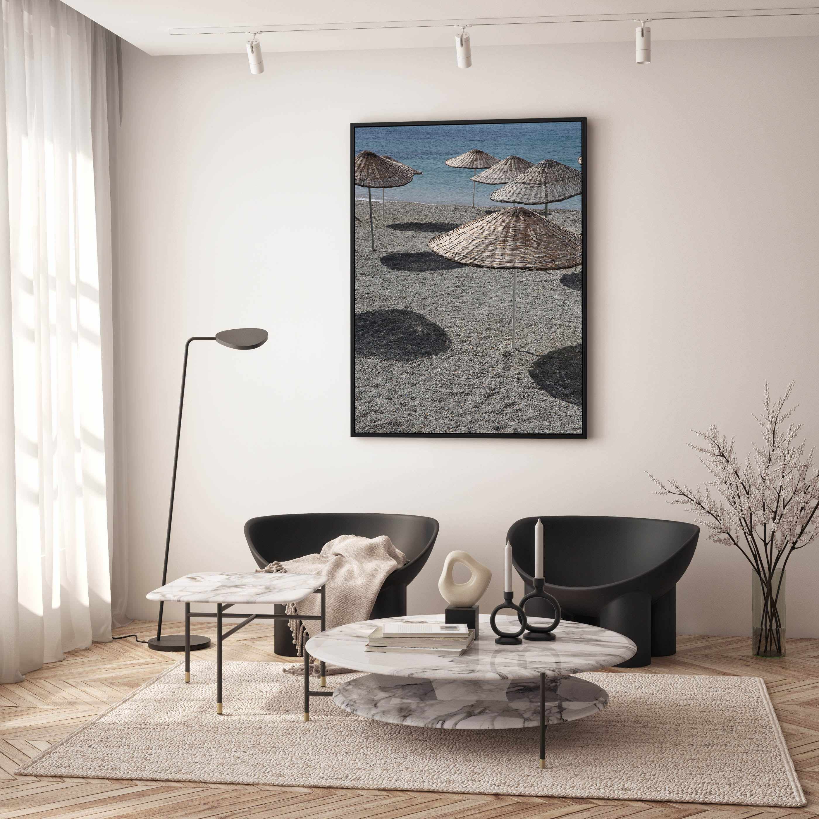 Strand By Clint | Framed Canvas Art Print