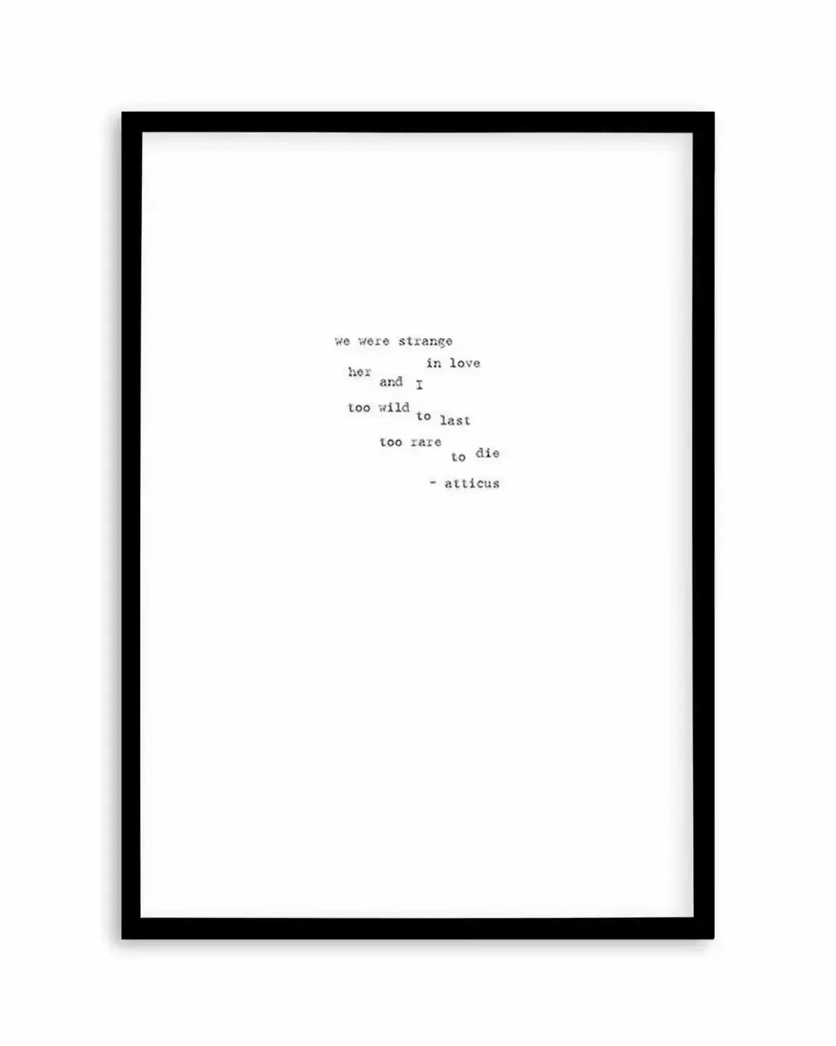 Strange In Love Art Print from Olive et Oriel where you can shop wallpaper and artworks online