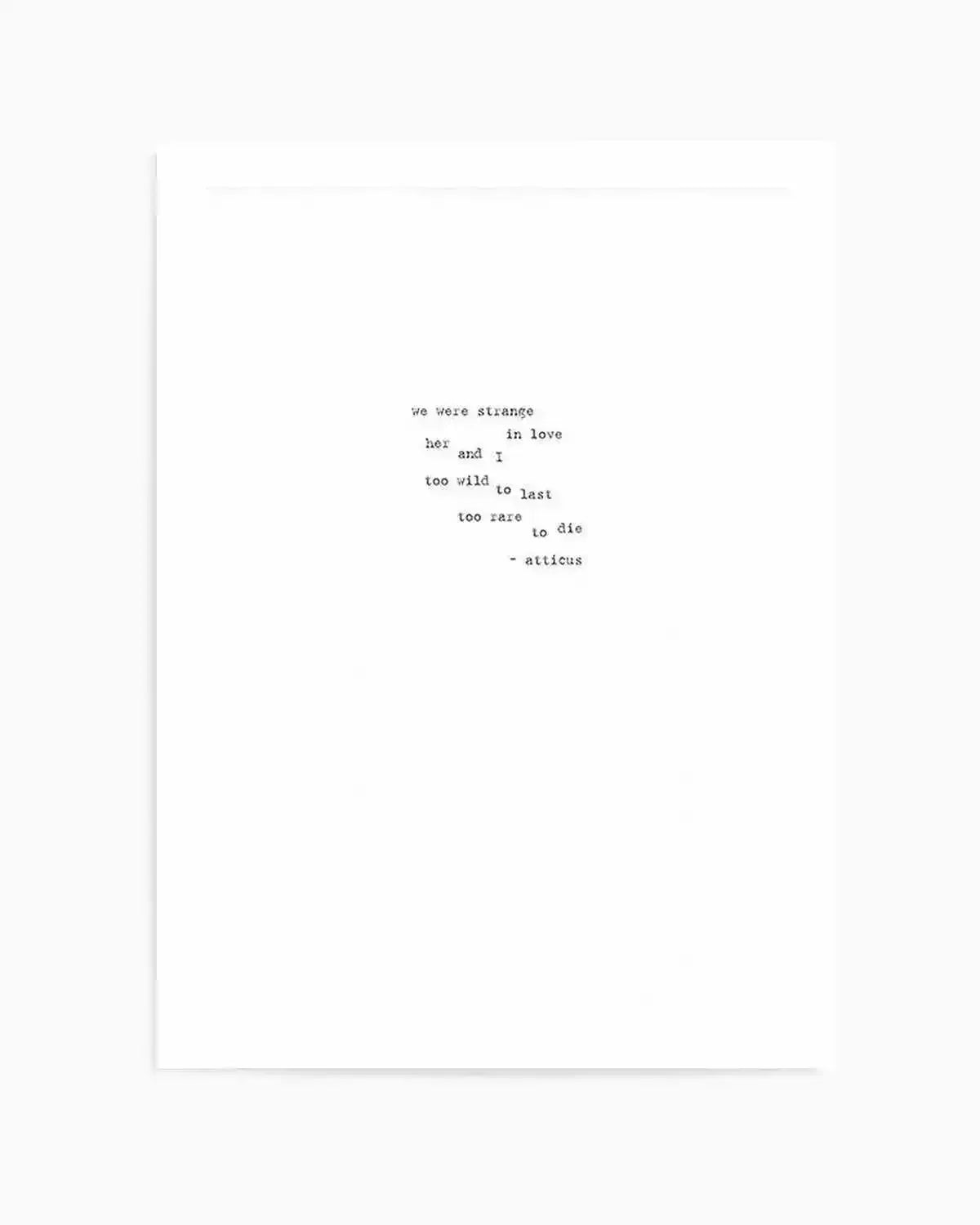 Strange In Love Art Print from Olive et Oriel where you can shop wallpaper and artworks online