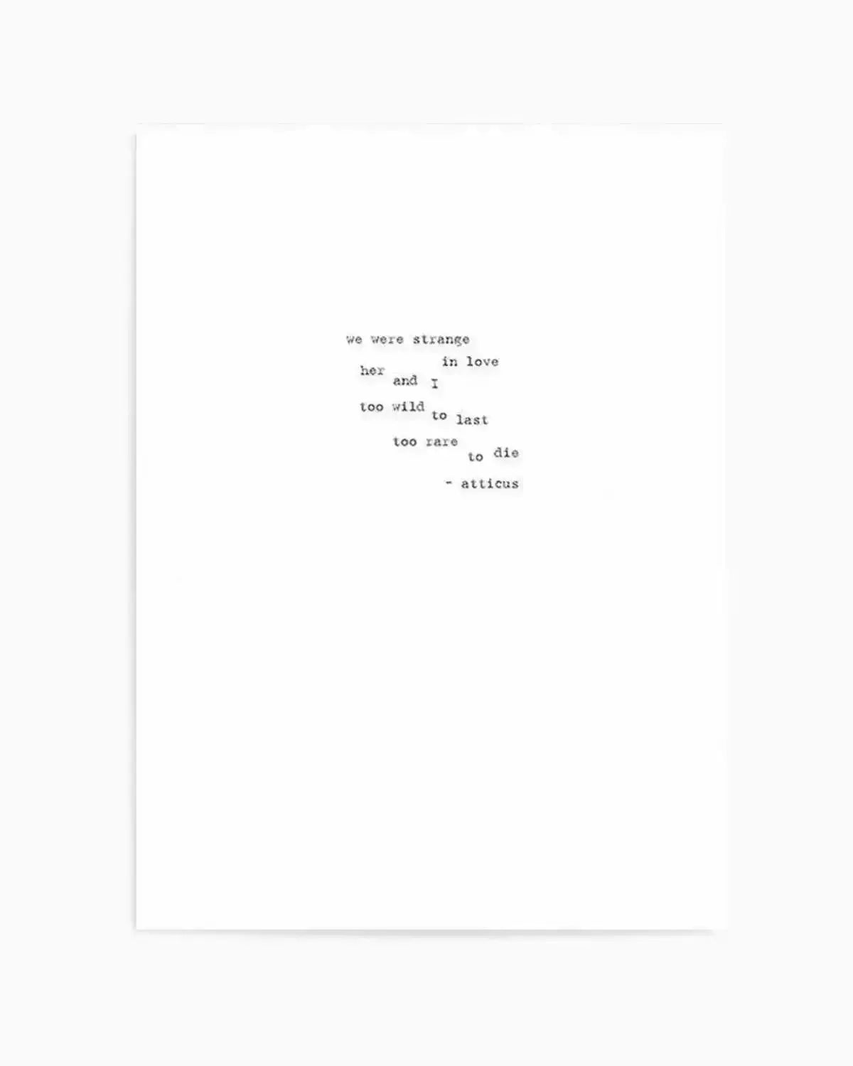 Strange In Love Art Print from Olive et Oriel where you can shop wallpaper and artworks online