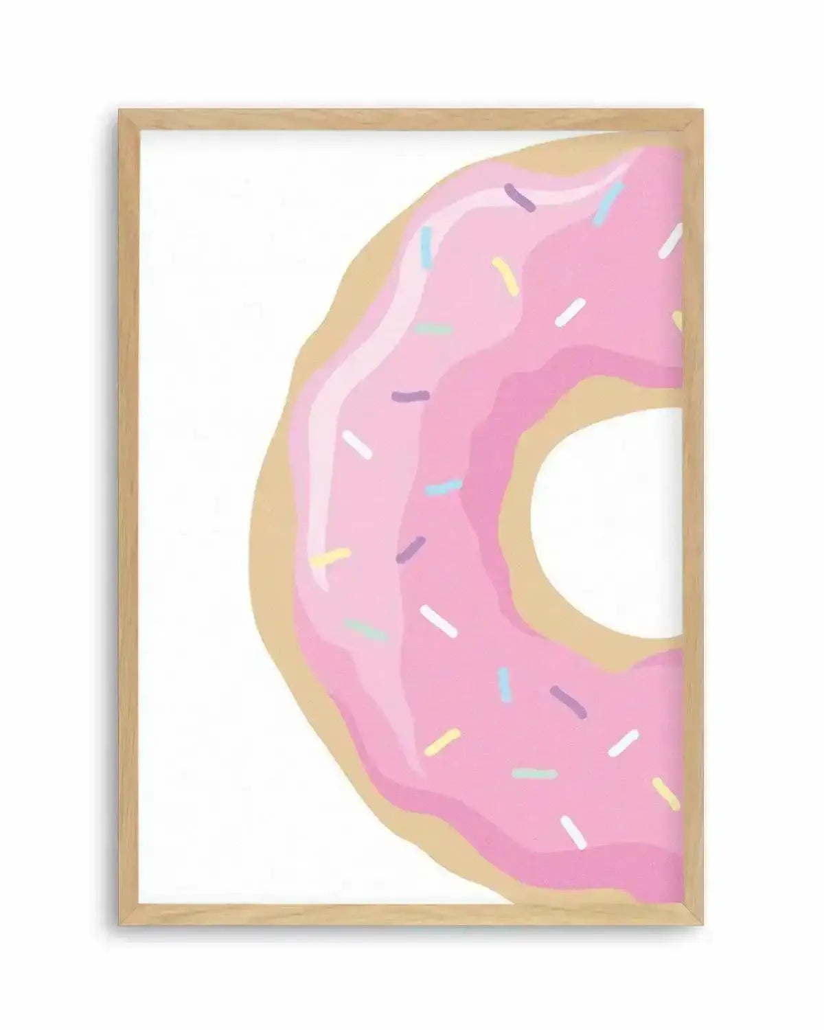 Strawberry Donut Art Print from Olive et Oriel where you can shop wallpaper and artworks online