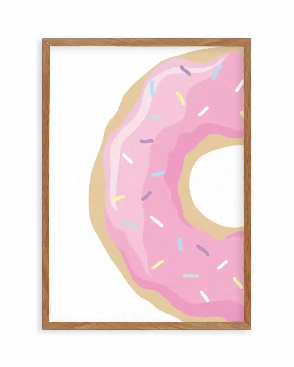 Strawberry Donut Art Print from Olive et Oriel where you can shop wallpaper and artworks online