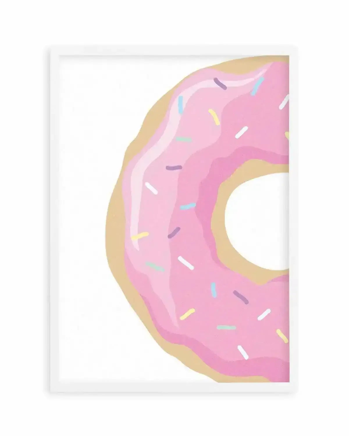 Strawberry Donut Art Print from Olive et Oriel where you can shop wallpaper and artworks online