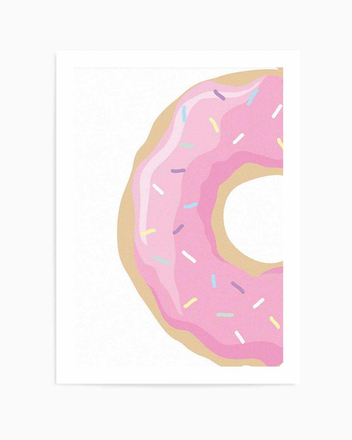 Strawberry Donut Art Print