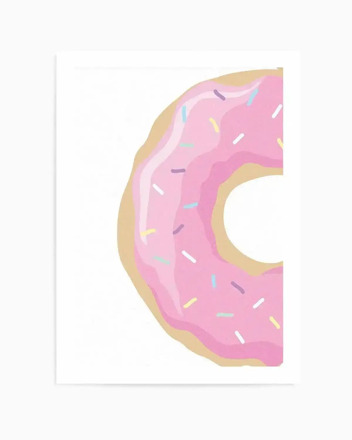 Strawberry Donut Art Print from Olive et Oriel where you can shop wallpaper and artworks online