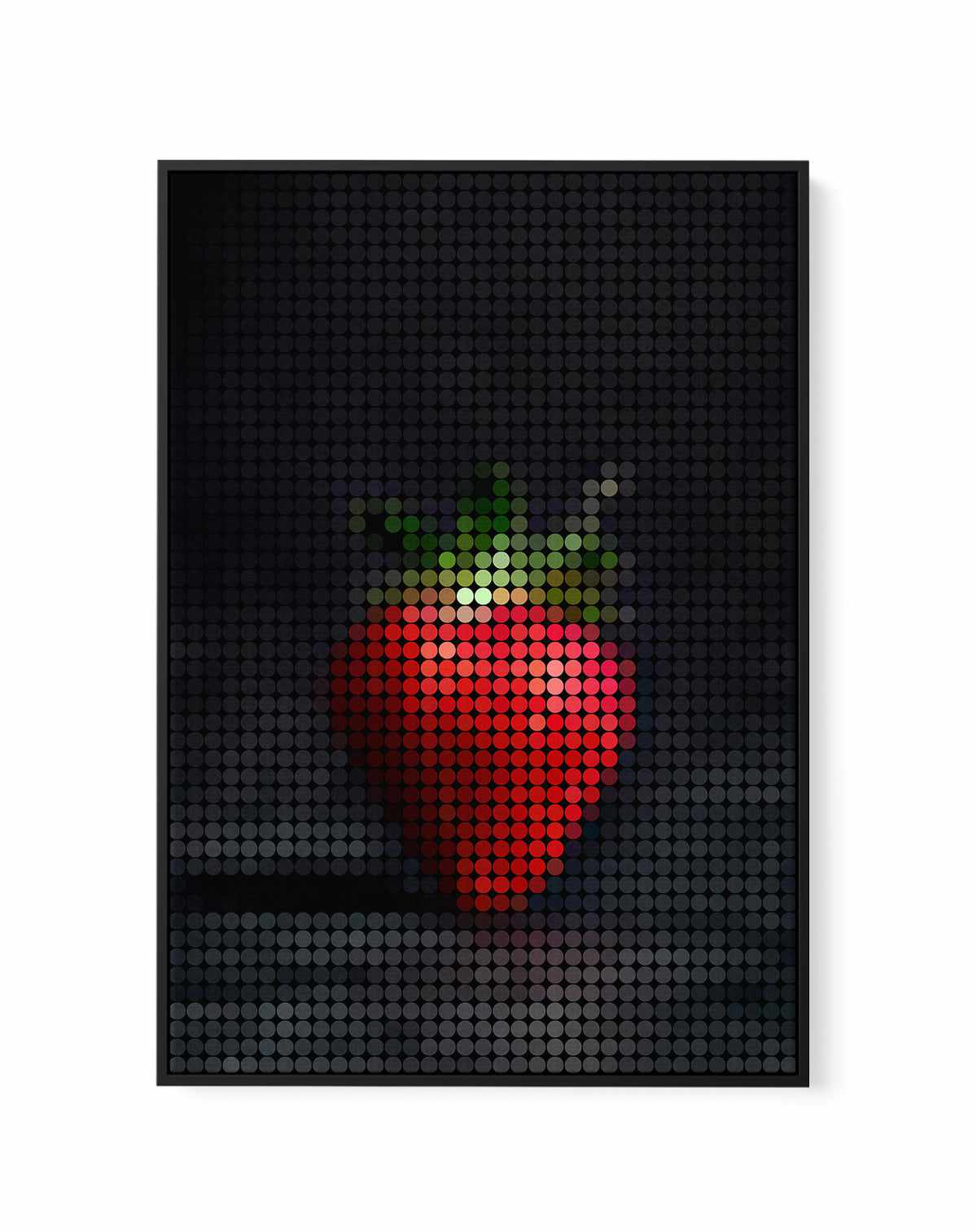 Strawberry Dots | Framed Canvas Art Print