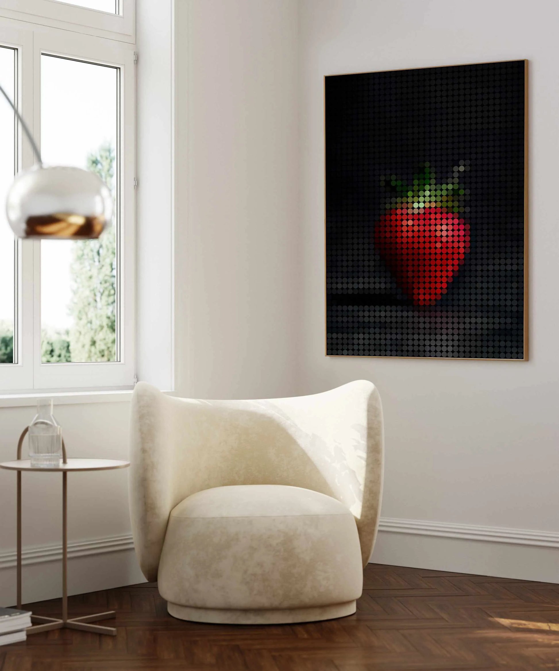 Strawberry Dots | Art Print from Olive et Oriel where you can shop wallpaper and artworks online