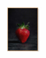 Strawberry Dots | Framed Canvas Art Print