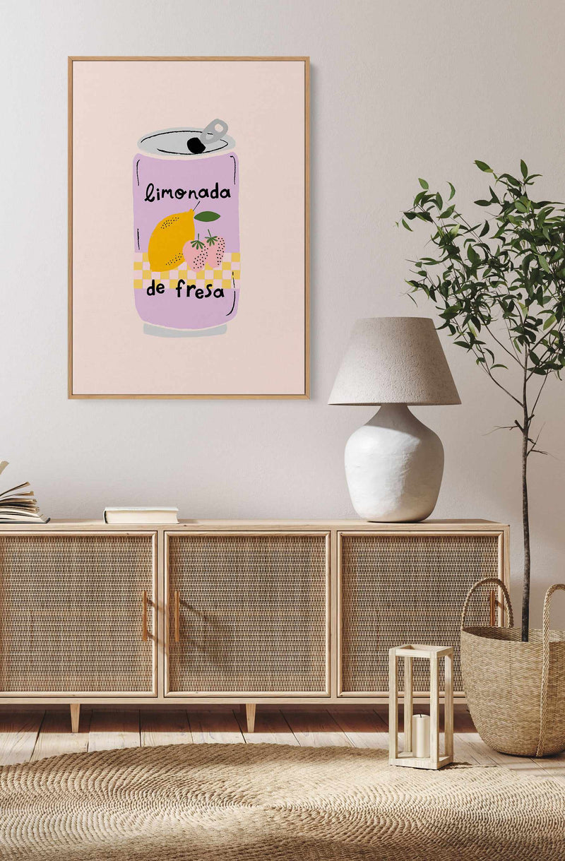 Strawberry Lemonade By Aislinn Simmonds | Framed Canvas Art Print