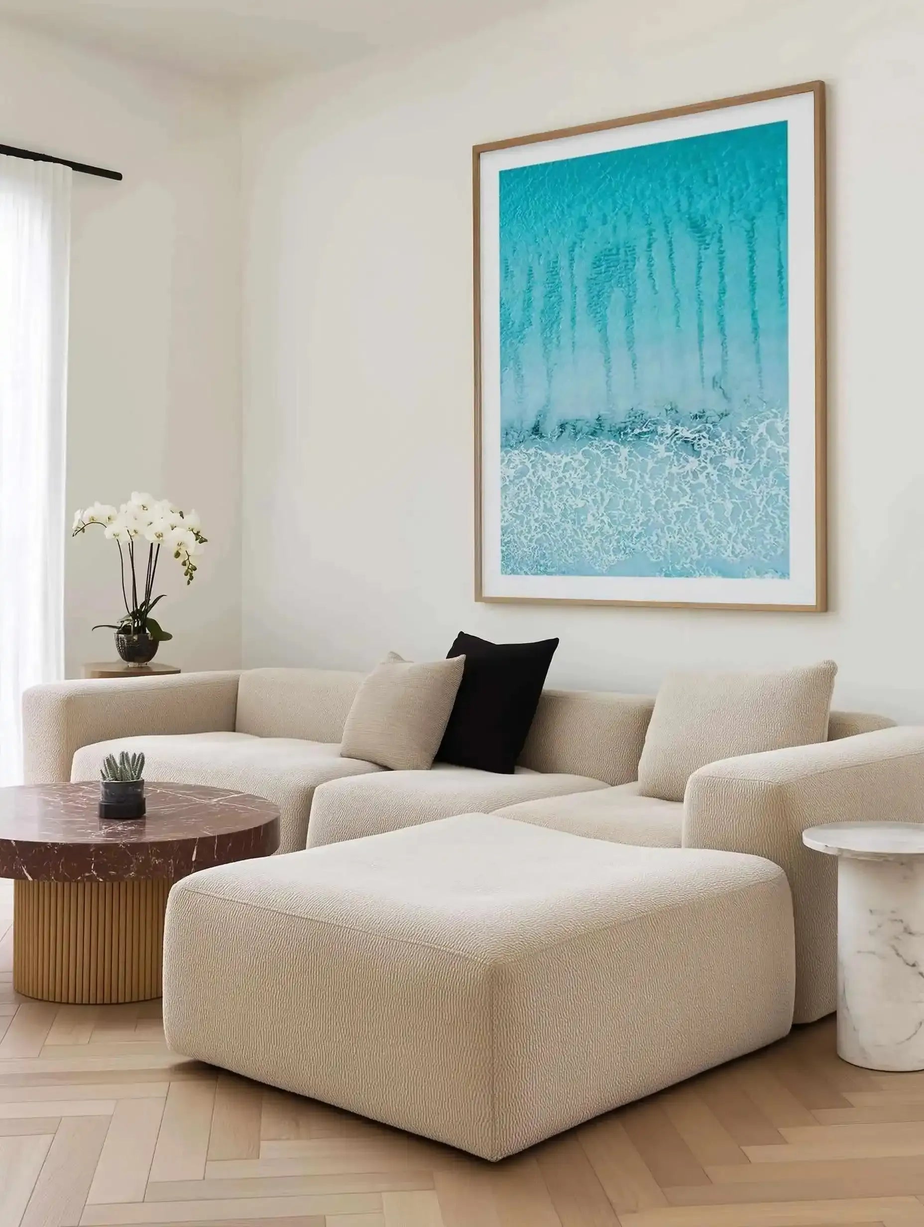 Streaky Thistle Cove | Aerial Photo Wall Art Print from Olive et Oriel where you can shop wallpaper and artworks online