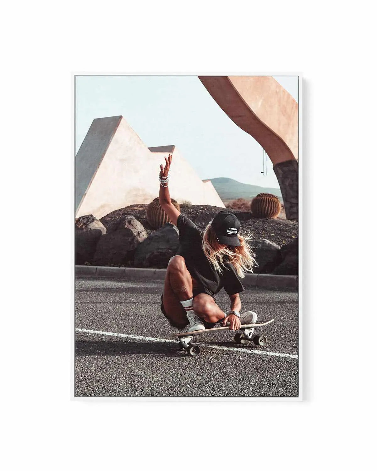 Street Skate by Marina Brisset | Framed Canvas Art Print from Olive et Oriel where you can shop wallpaper and artworks online