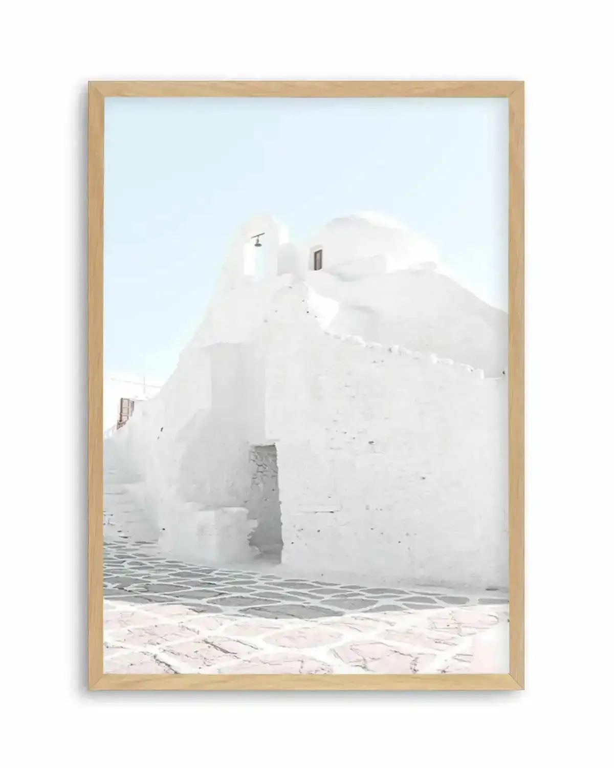 Streets of Mykonos Art Print from Olive et Oriel where you can shop wallpaper and artworks online