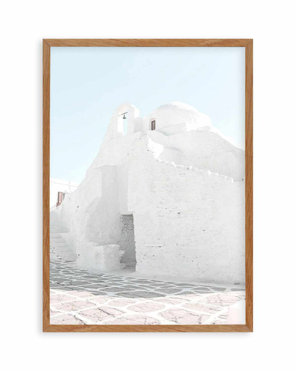 Streets of Mykonos Art Print