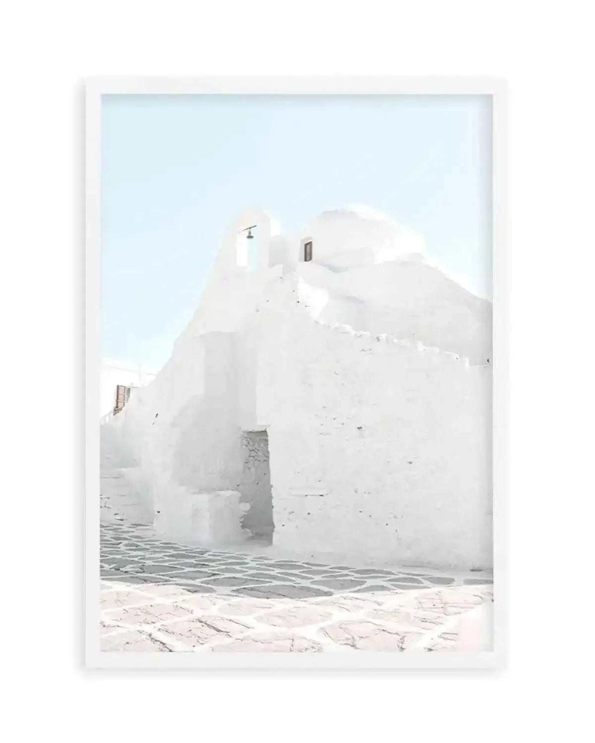 Streets of Mykonos Art Print from Olive et Oriel where you can shop wallpaper and artworks online