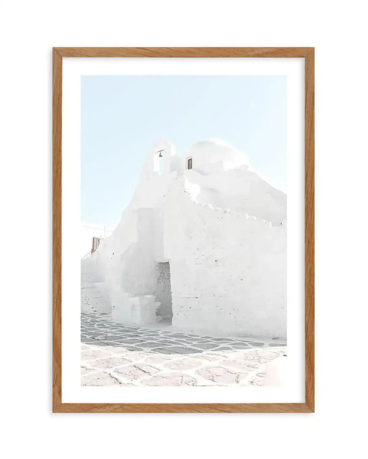Streets of Mykonos Art Print-Shop Greece Wall Art Prints Online with Olive et Oriel - Our collection of Greek Islands art prints offer unique wall art including blue domes of Santorini in Oia, mediterranean sea prints and incredible posters from Milos and other Greece landscape photography - this collection will add mediterranean blue to your home, perfect for updating the walls in coastal, beach house style. There is Greece art on canvas and extra large wall art with fast, free shipping across 