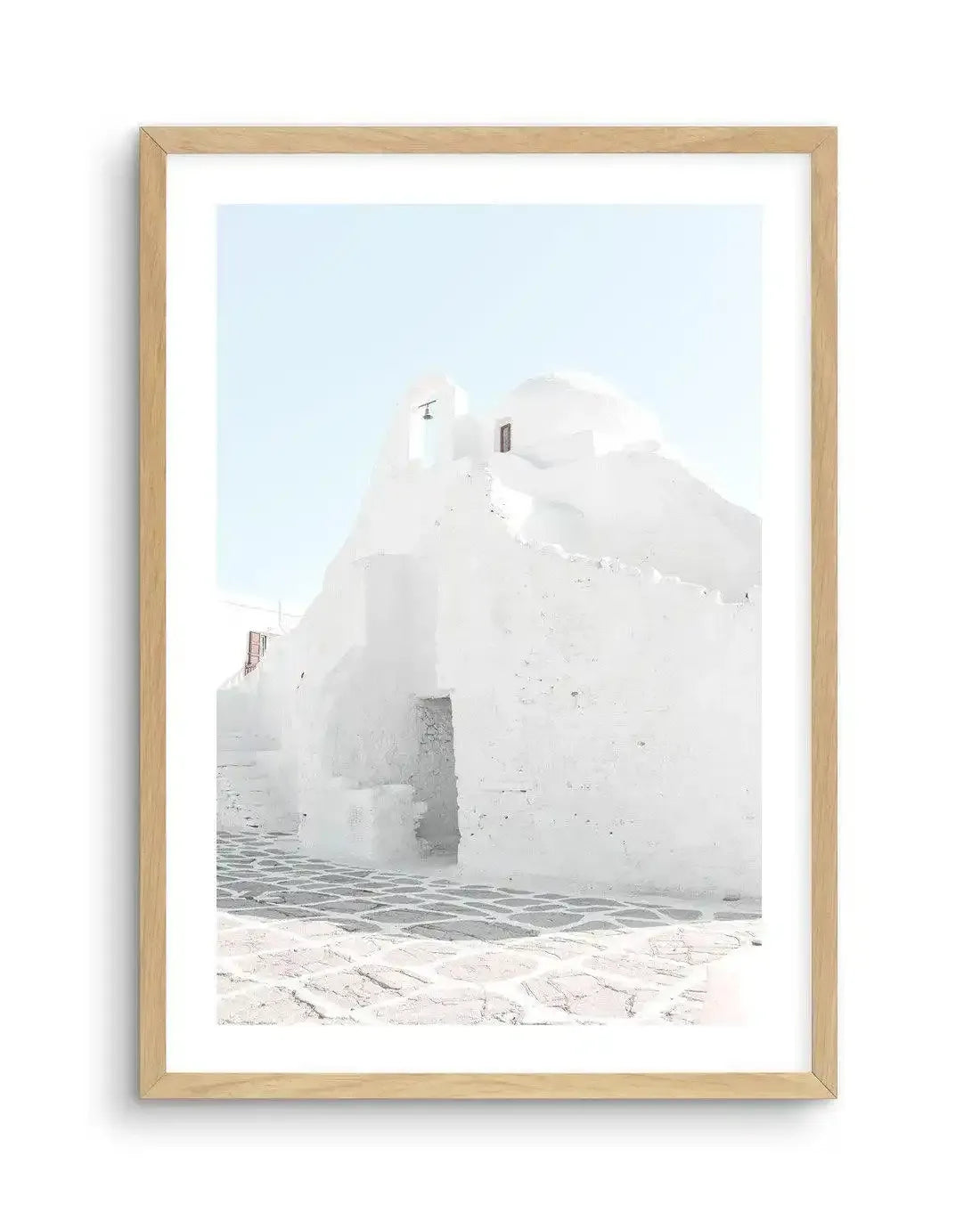 Streets of Mykonos Art Print-Shop Greece Wall Art Prints Online with Olive et Oriel - Our collection of Greek Islands art prints offer unique wall art including blue domes of Santorini in Oia, mediterranean sea prints and incredible posters from Milos and other Greece landscape photography - this collection will add mediterranean blue to your home, perfect for updating the walls in coastal, beach house style. There is Greece art on canvas and extra large wall art with fast, free shipping across 