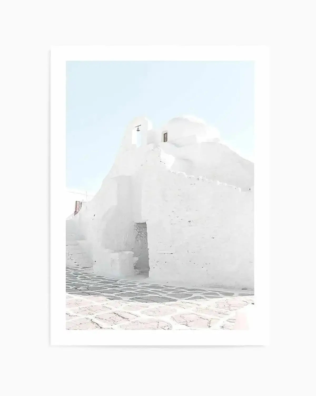 Streets of Mykonos Art Print from Olive et Oriel where you can shop wallpaper and artworks online