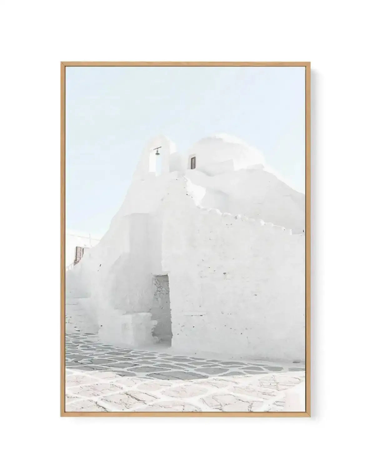 Streets of Mykonos | Framed Canvas-Shop Greece Wall Art Prints Online with Olive et Oriel - Our collection of Greek Islands art prints offer unique wall art including blue domes of Santorini in Oia, mediterranean sea prints and incredible posters from Milos and other Greece landscape photography - this collection will add mediterranean blue to your home, perfect for updating the walls in coastal, beach house style. There is Greece art on canvas and extra large wall art with fast, free shipping a