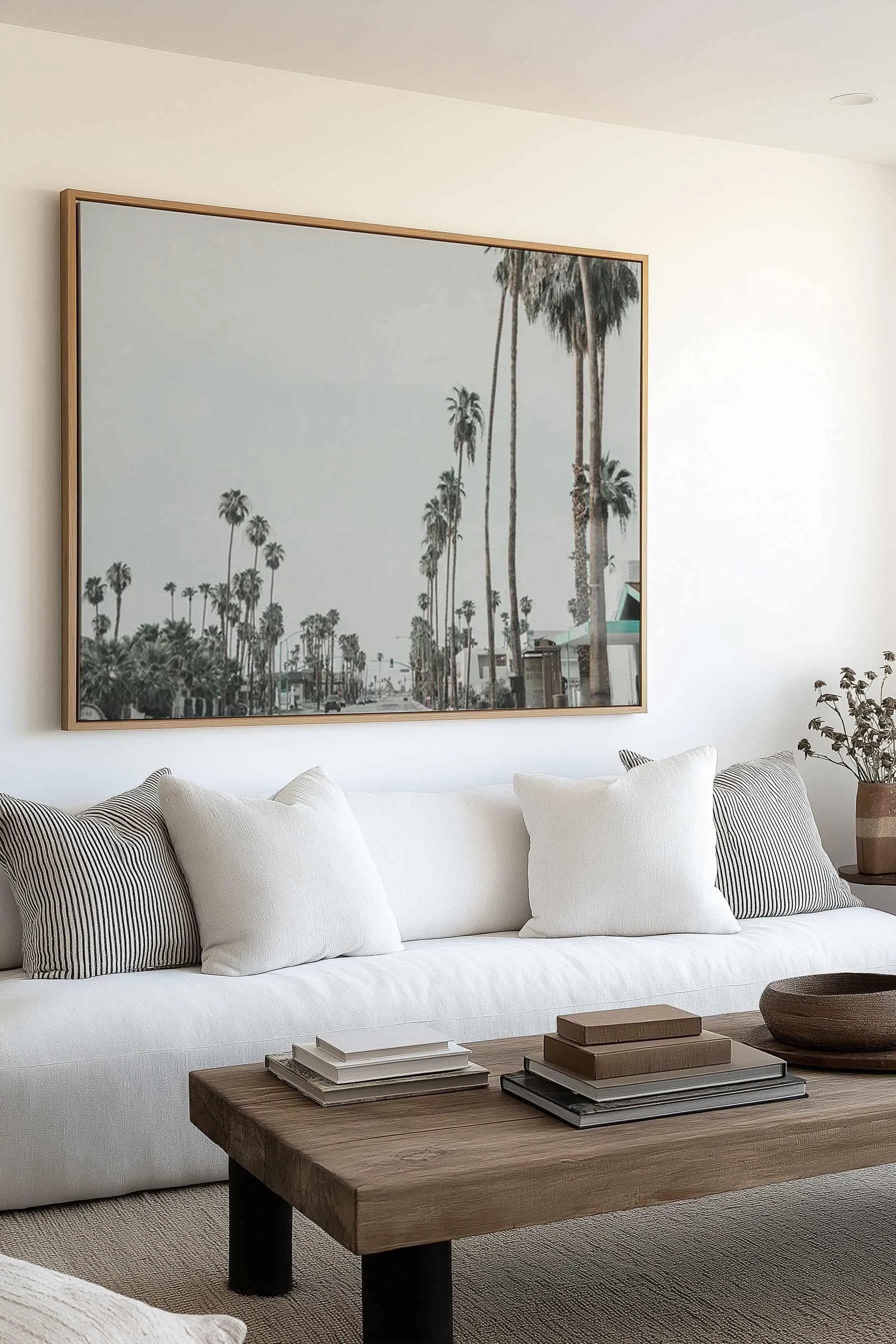 Streets of Palm Springs | Framed Canvas from Olive et Oriel where you can shop wallpaper and artworks online