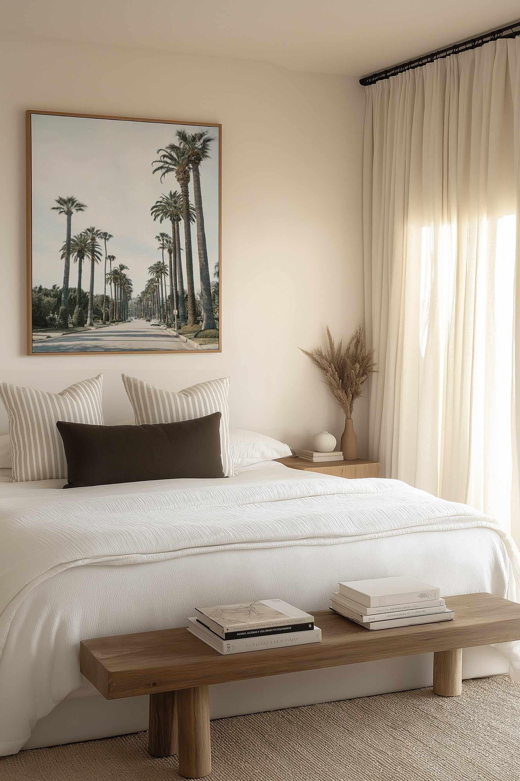 Streets of Palm Springs | Framed Canvas Art Print