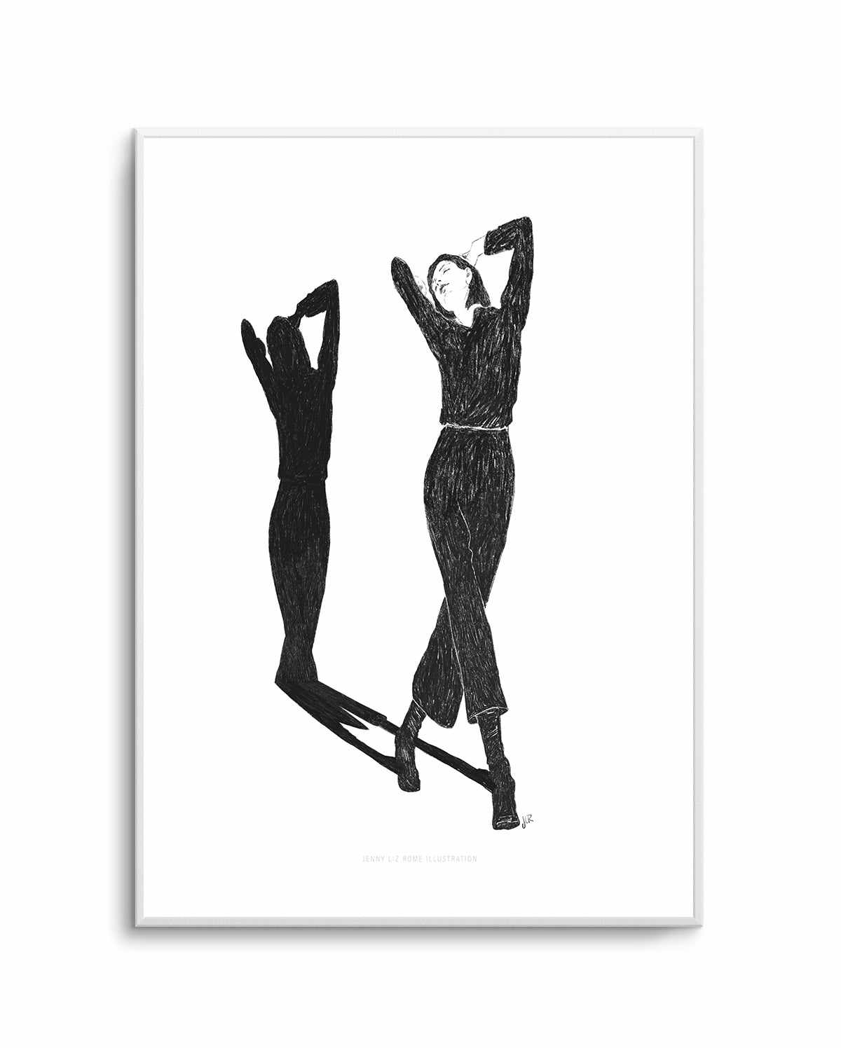 Strike a Pose in Black and White by Jenny Liz Rome | Art Print