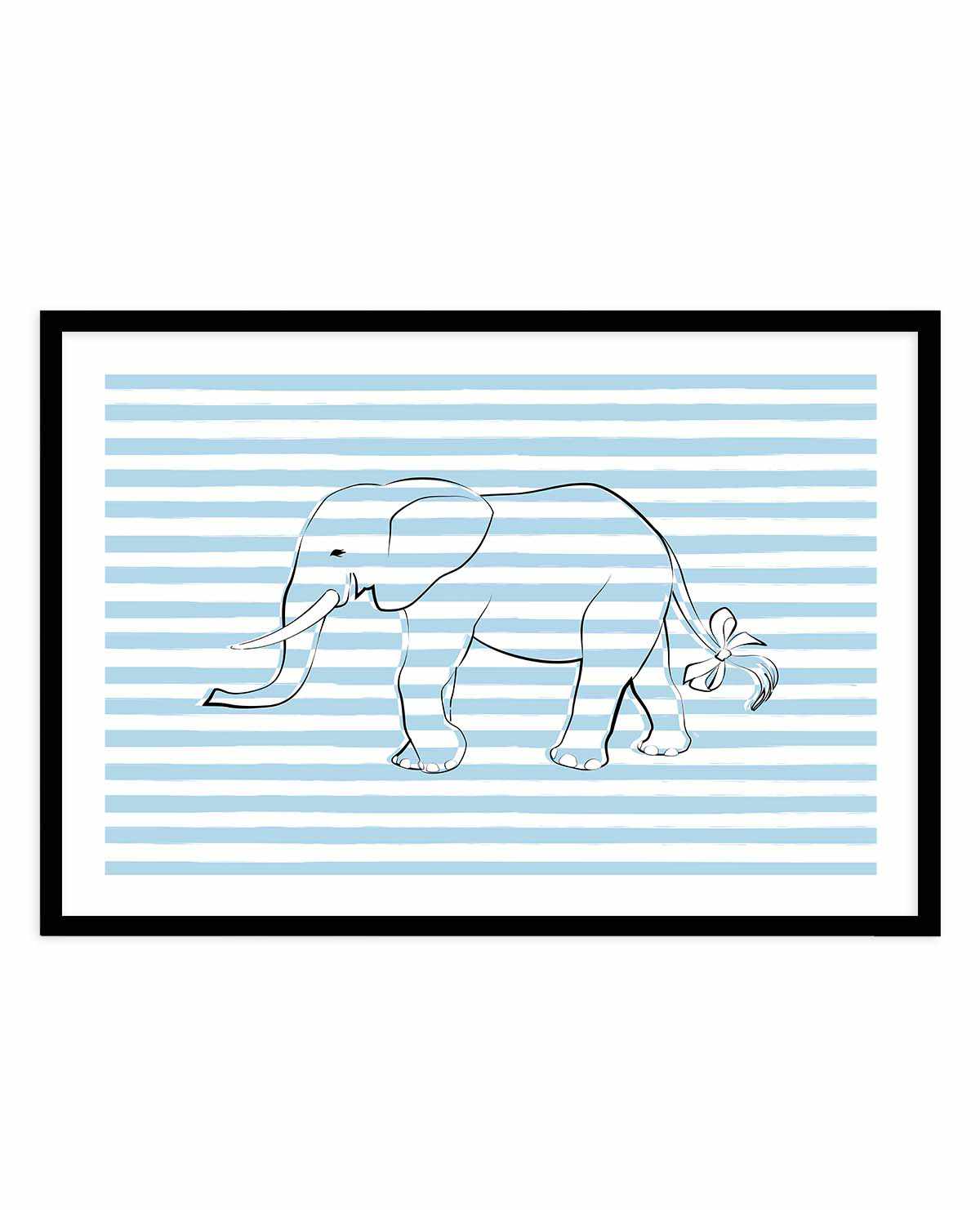 Stripe Elephant by Martina | Art Print