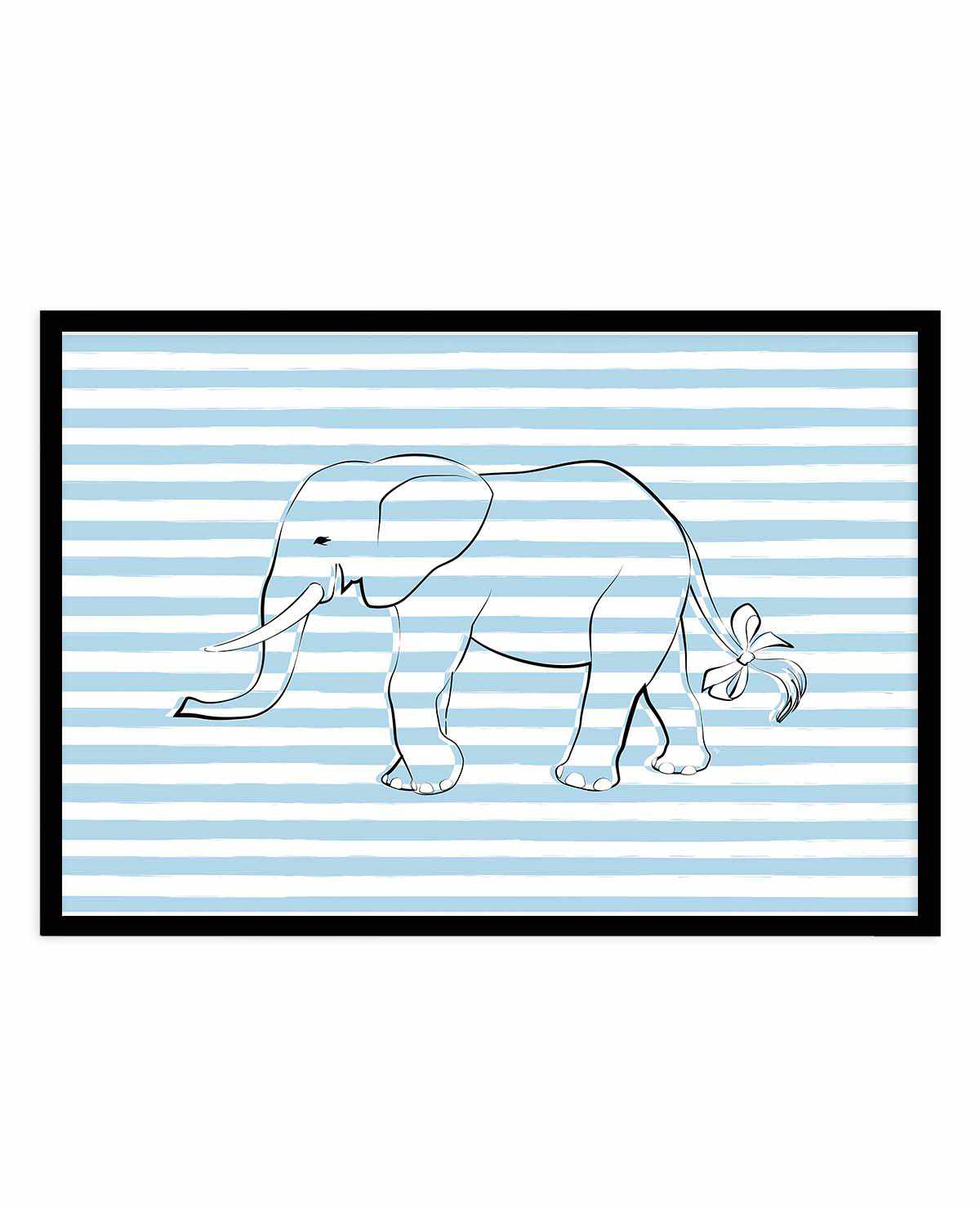 Stripe Elephant by Martina | Art Print