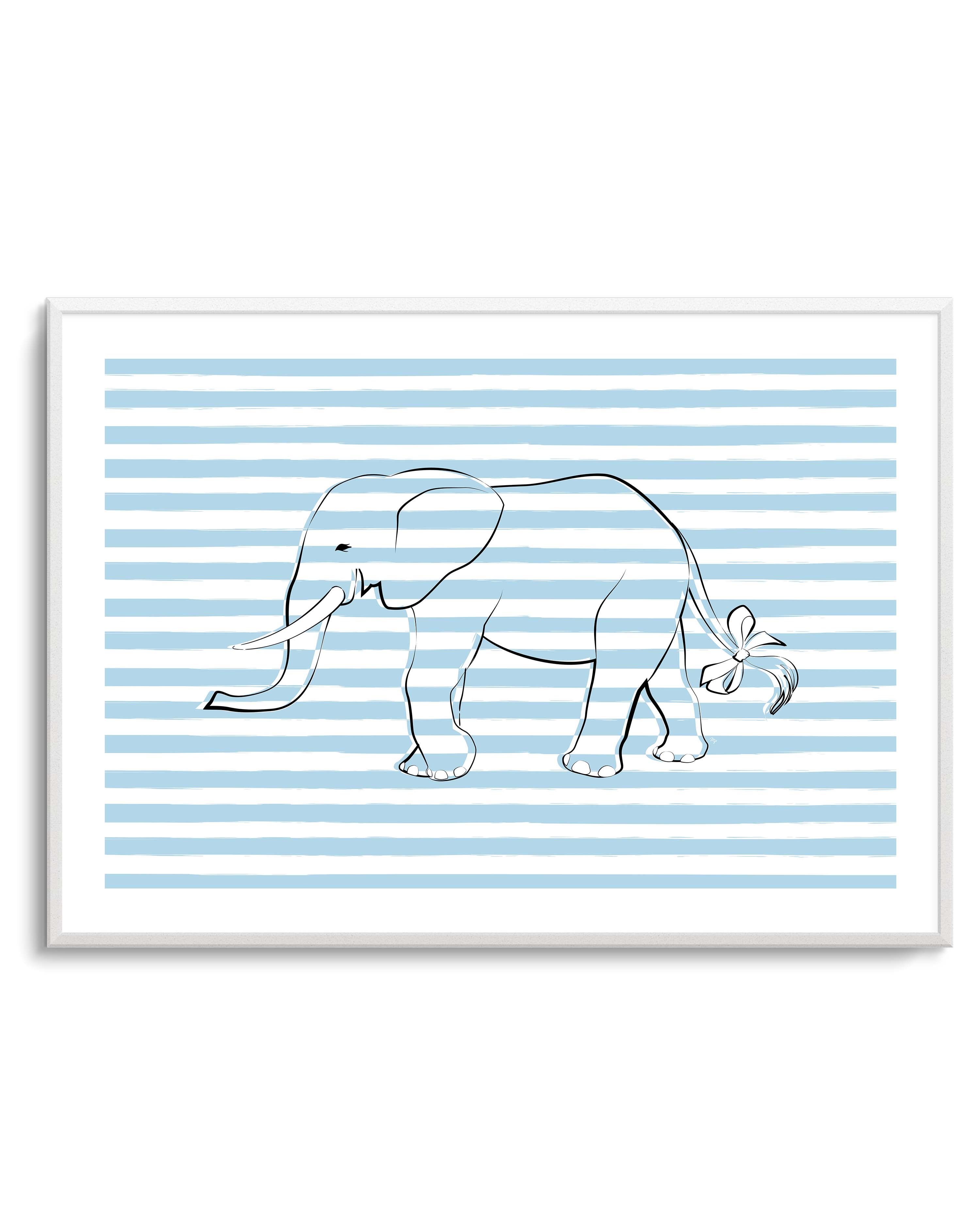 Stripe Elephant by Martina | Art Print