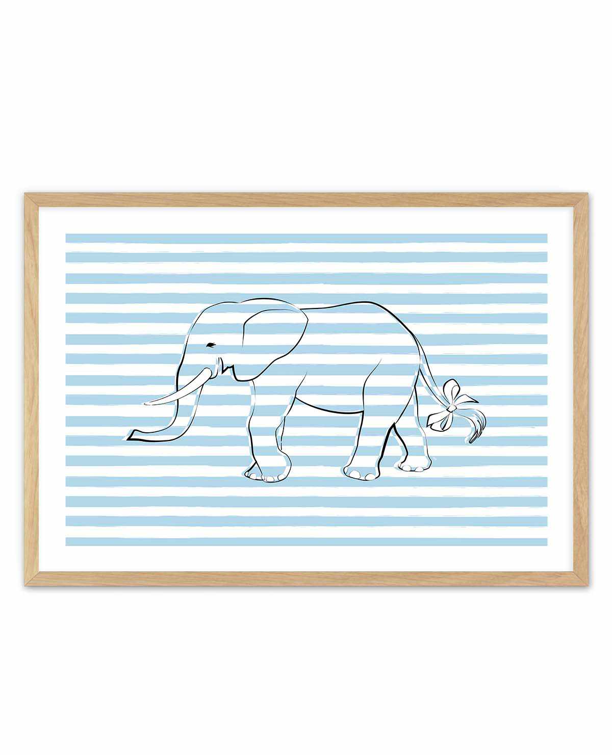 Stripe Elephant by Martina | Art Print