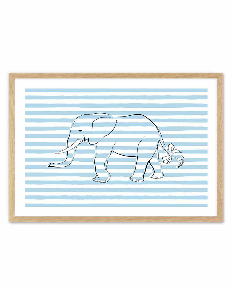 Stripe Elephant by Martina | Art Print
