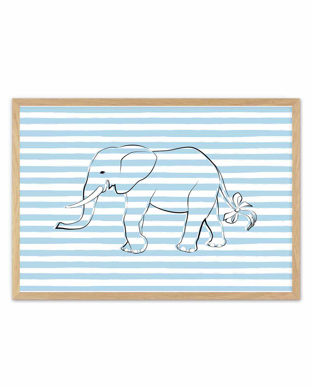 Stripe Elephant by Martina | Art Print