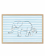 Stripe Elephant by Martina | Art Print
