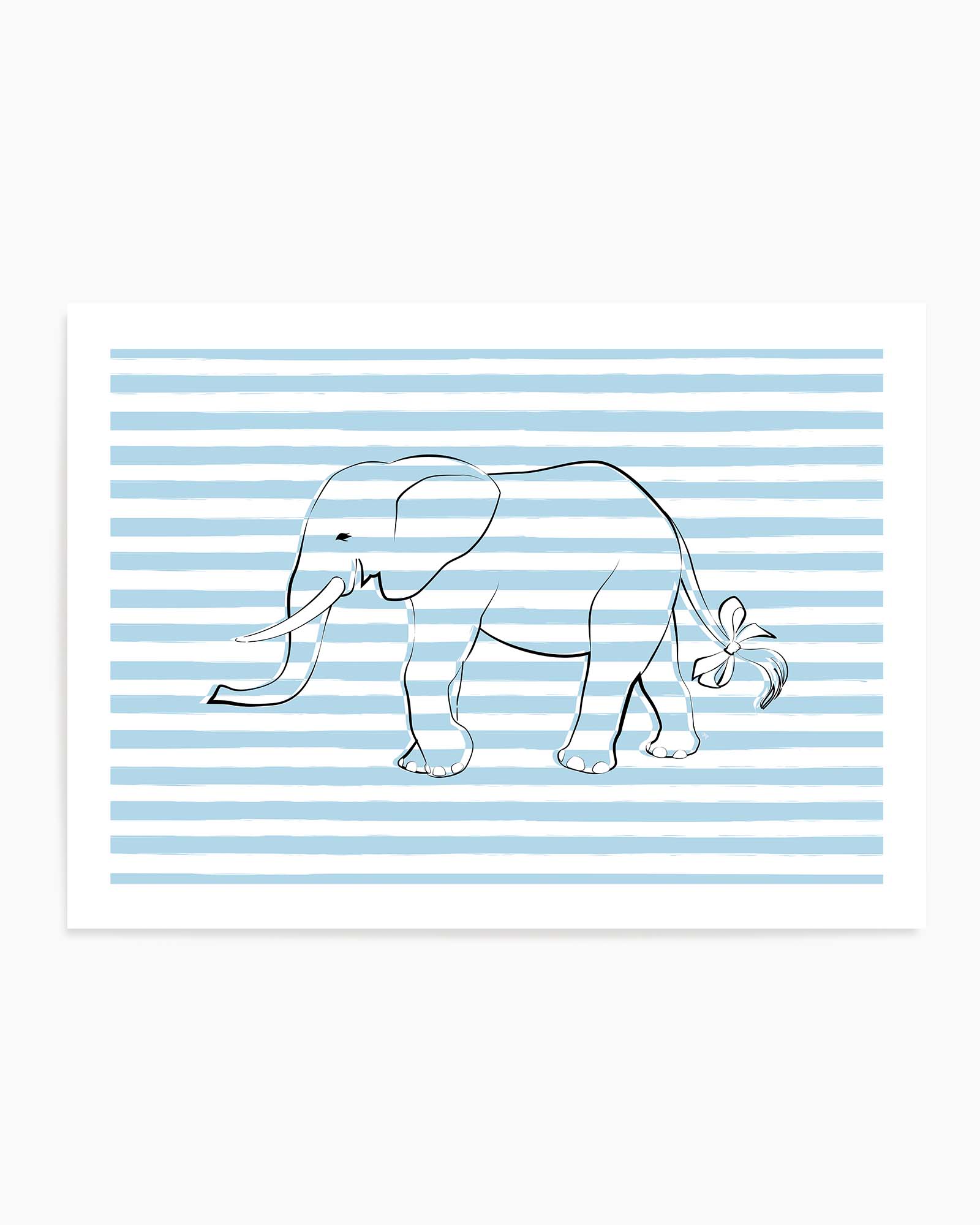 Stripe Elephant by Martina | Art Print