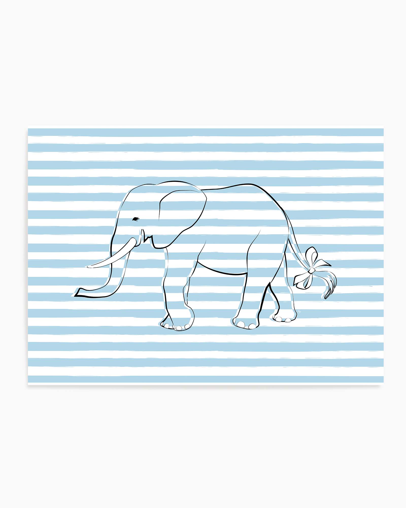 Stripe Elephant by Martina | Art Print