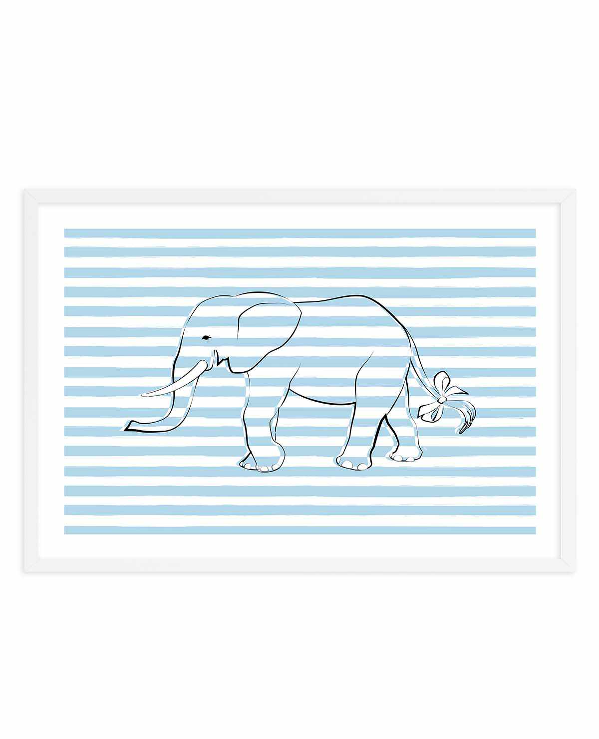 Stripe Elephant by Martina | Art Print