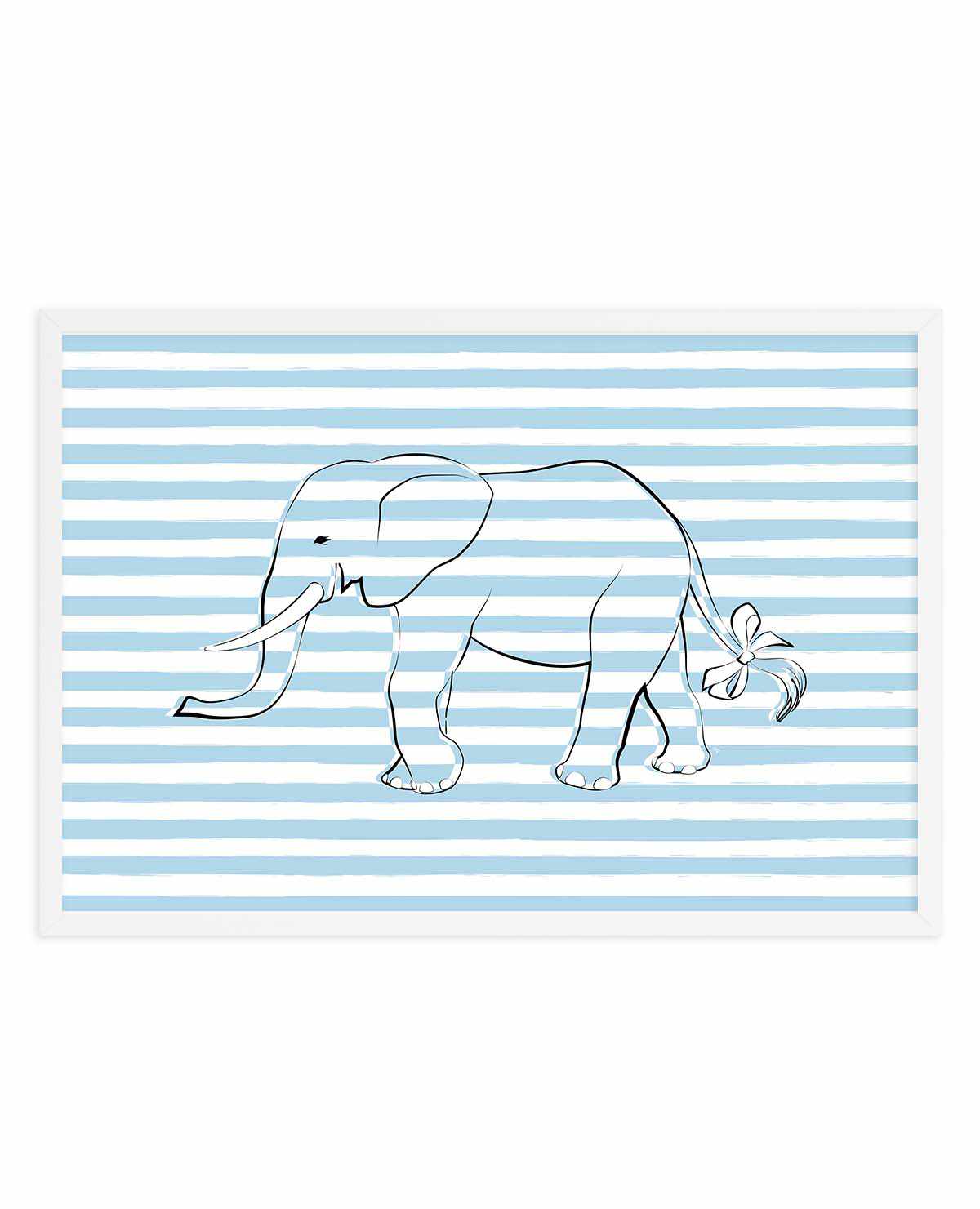 Stripe Elephant by Martina | Art Print