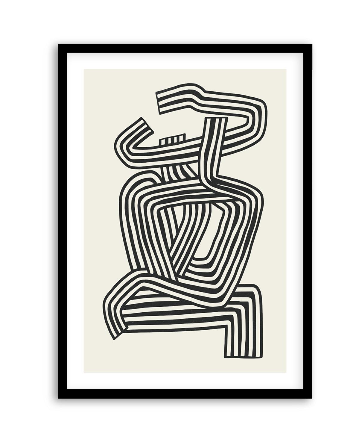 Stripe Woman Portrait by Little Dean | Art Print from Olive et Oriel where you can shop wallpaper and artworks online