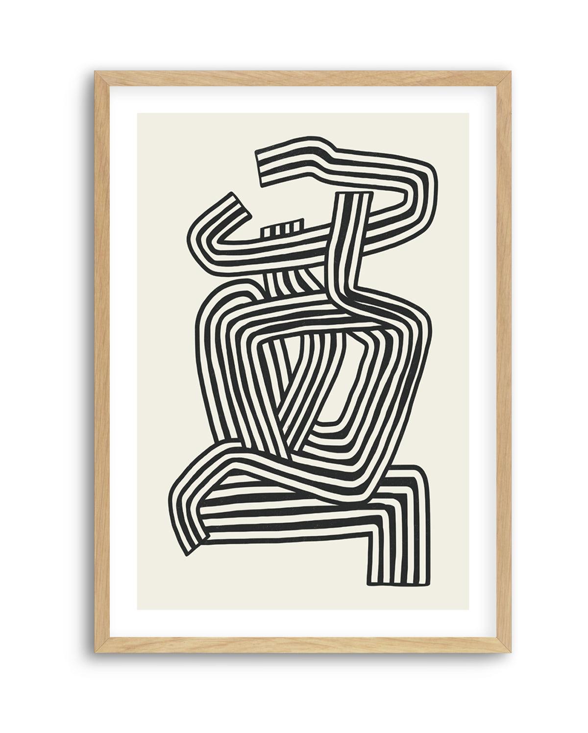Stripe Woman Portrait by Little Dean | Art Print from Olive et Oriel where you can shop wallpaper and artworks online