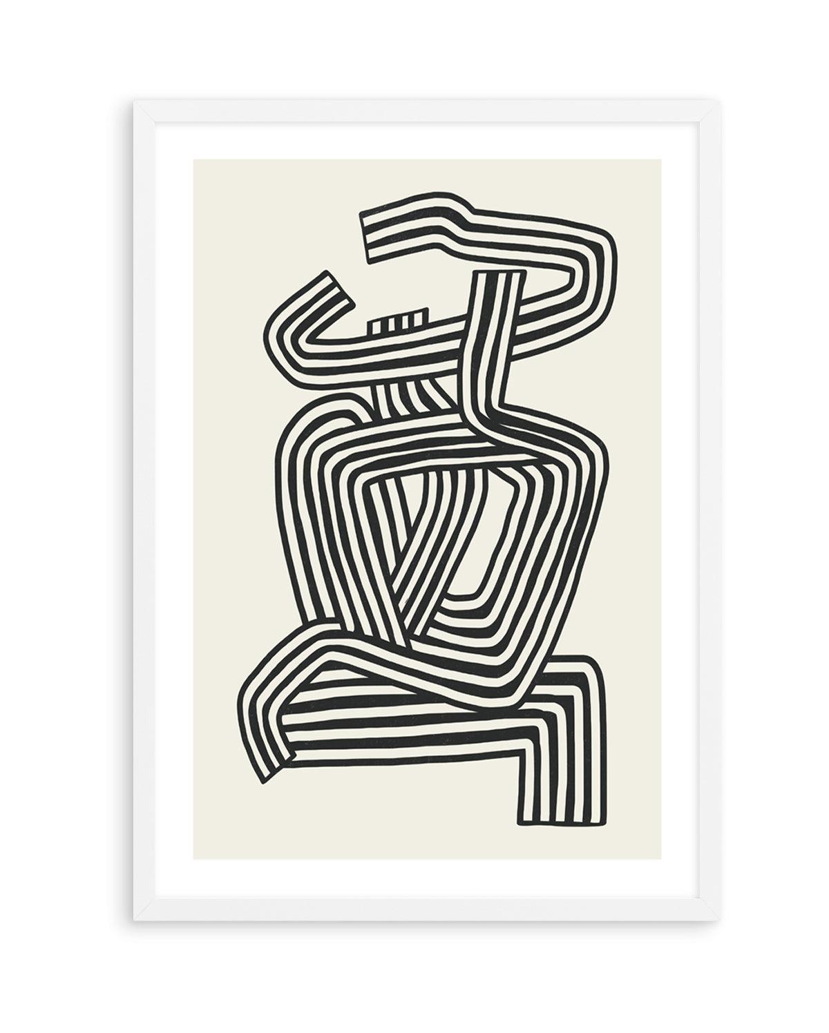 Stripe Woman Portrait by Little Dean | Art Print from Olive et Oriel where you can shop wallpaper and artworks online