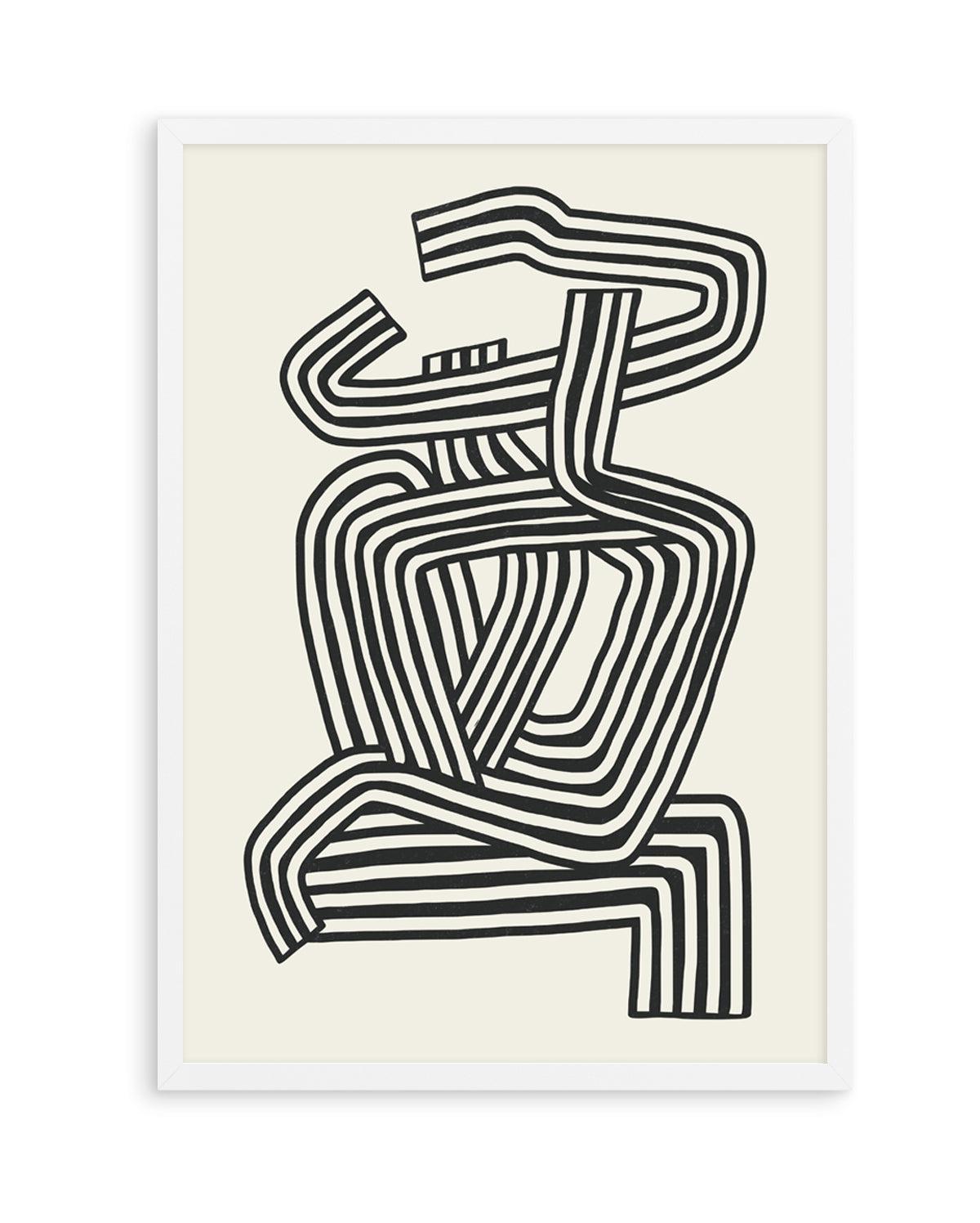 Stripe Woman Portrait by Little Dean | Art Print from Olive et Oriel where you can shop wallpaper and artworks online