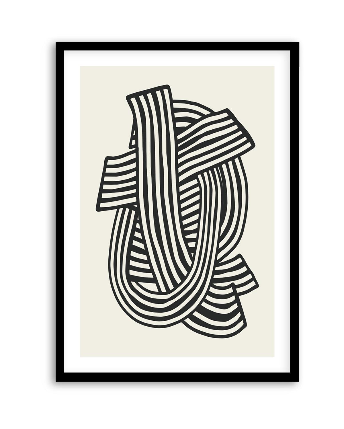Striped Abstract In Black by Little Dean | Art Print from Olive et Oriel where you can shop wallpaper and artworks online