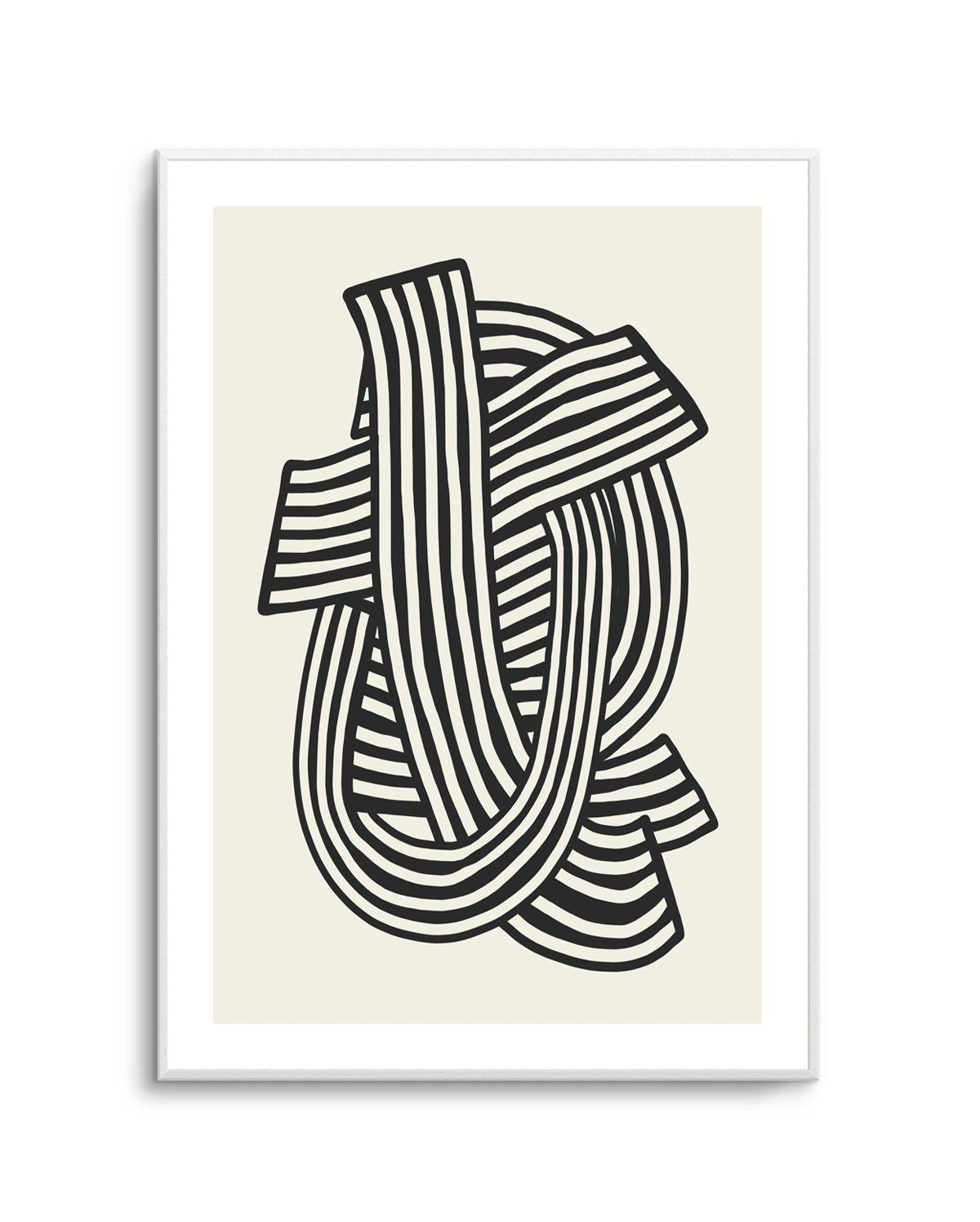 Striped Abstract In Black by Little Dean | Art Print from Olive et Oriel where you can shop wallpaper and artworks online