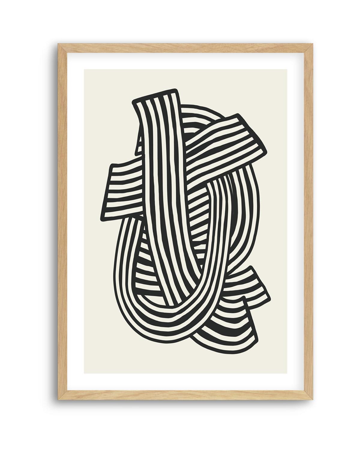 Striped Abstract In Black by Little Dean | Art Print from Olive et Oriel where you can shop wallpaper and artworks online