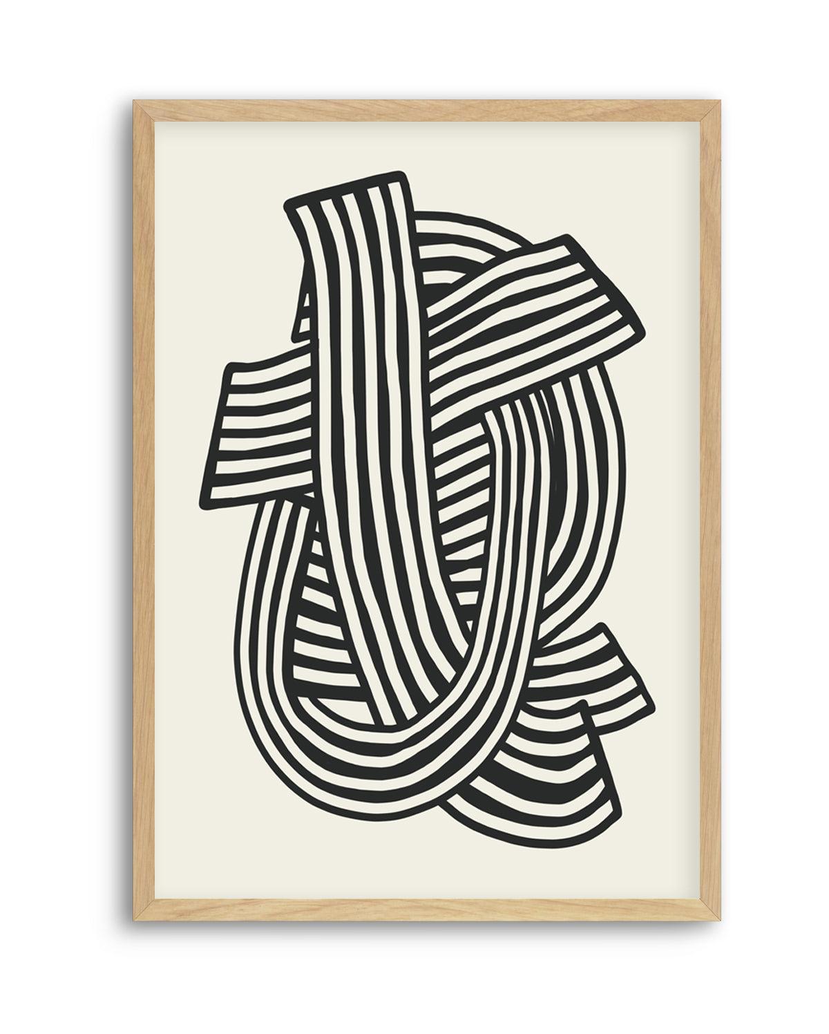 Striped Abstract In Black by Little Dean | Art Print from Olive et Oriel where you can shop wallpaper and artworks online