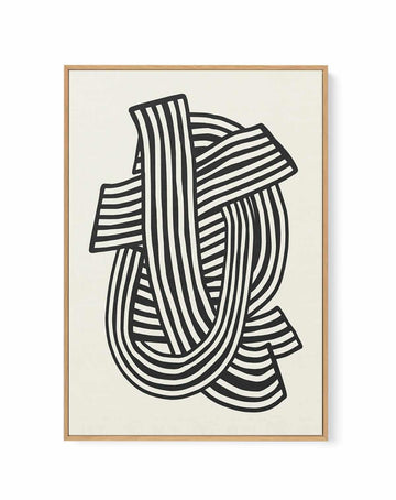 Striped Abstract In Black by Little Dean | Framed Canvas Art Print from Olive et Oriel where you can shop wallpaper and artworks online