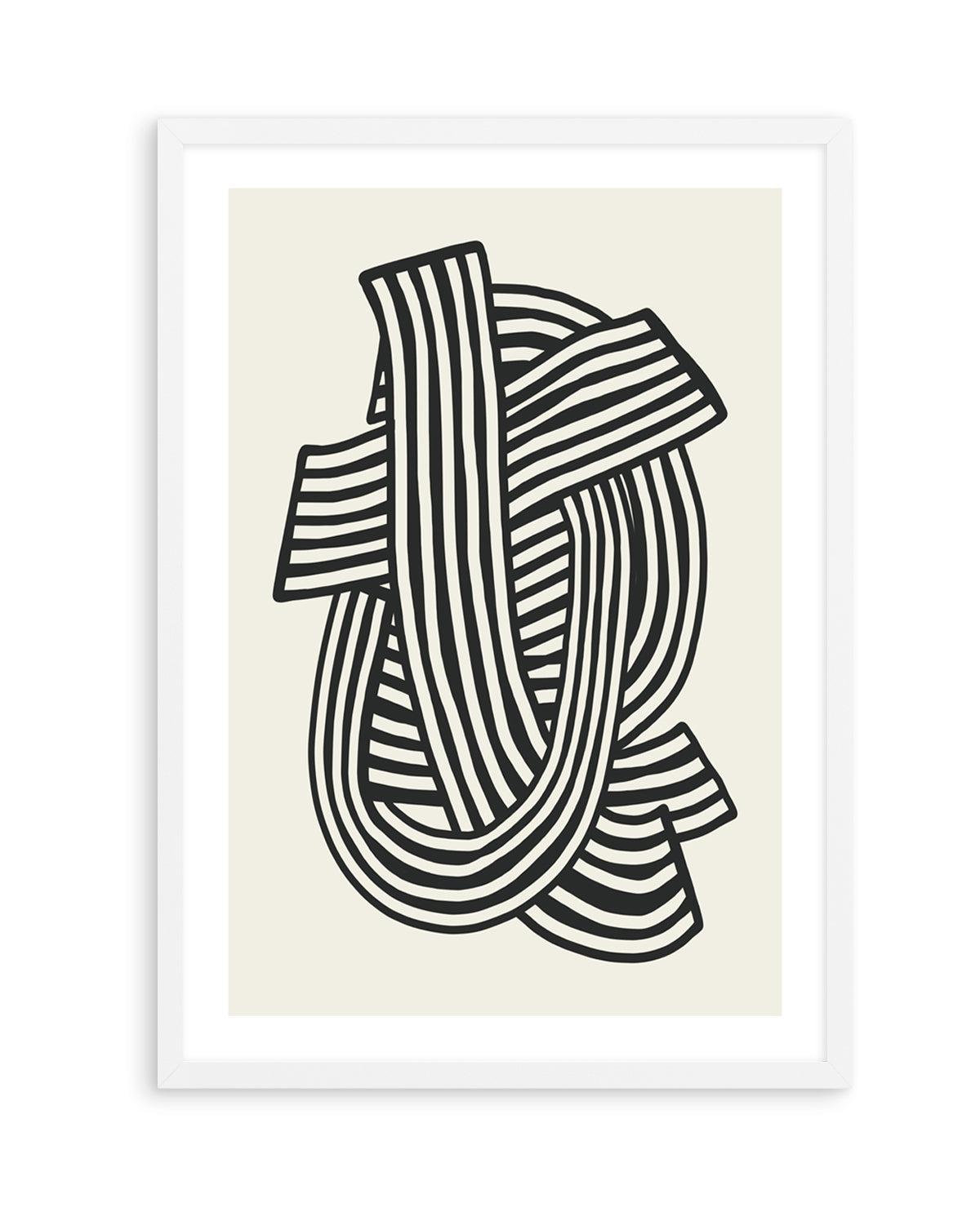 Striped Abstract In Black by Little Dean | Art Print from Olive et Oriel where you can shop wallpaper and artworks online