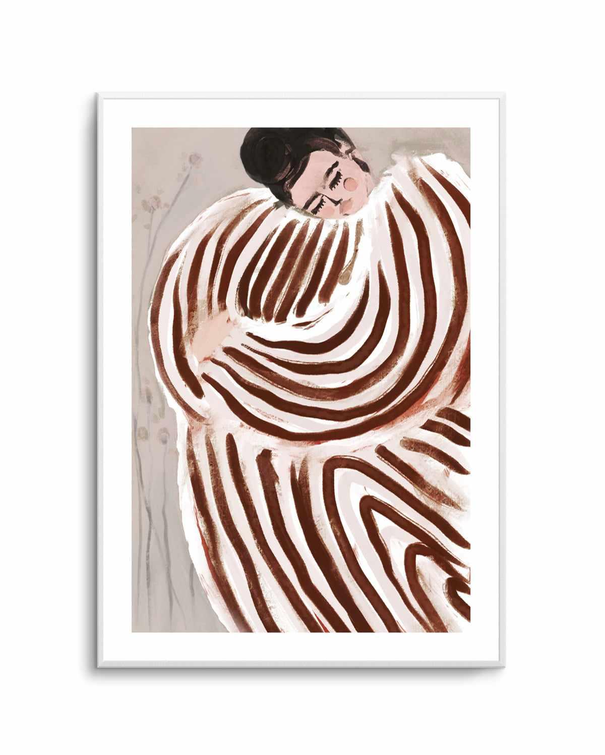 Striped Embrace by Treechild | Art Print from Olive et Oriel where you can shop wallpaper and artworks online